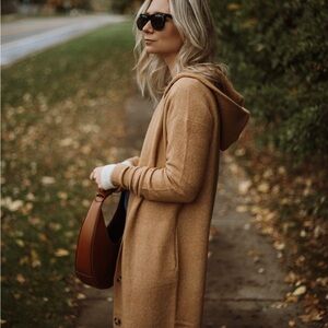 Everlane Wool-blend Hooded Cardigan